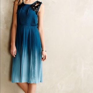 Anthropologie Cerulean Depths Midi Dress